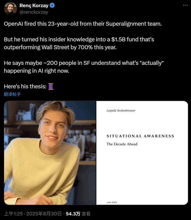 23岁小哥被OpenAI开除成立对冲基金收益爆表165页论文传遍硅谷【经纬低调分享】(图1)
