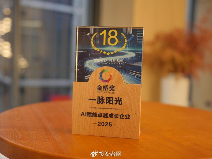 获AI赋能卓越成长认可：一脉阳光“轻重并举”重构增长逻辑(图1)